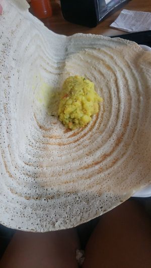 Potato dosa at Taj Chaat House in Irving