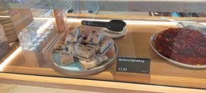 Vegan blueberry bakewell at Longshaw Cafe in Hope Valley