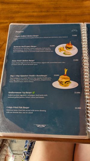 Veg burger at Hug A Mug Cafe in Dar Es Salaam