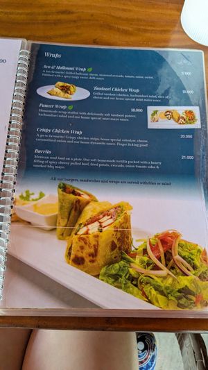 Wraps (vegetarian) at Hug A Mug Cafe in Dar Es Salaam