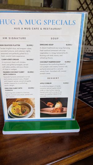 Coconut pumpkin soup at Hug A Mug Cafe in Dar Es Salaam