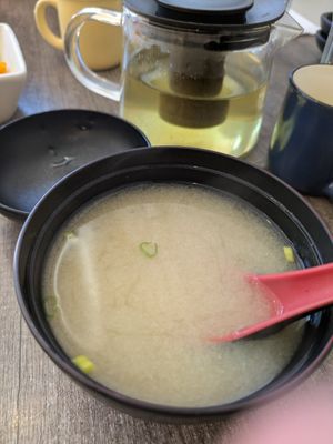 Miso, included with the lunch specials at Sushi-Ro in Ottawa
