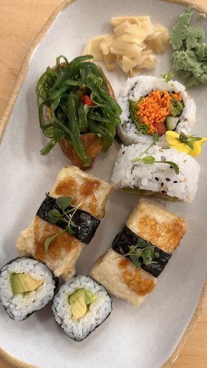 Pumpkin and Sweet Potato sushi  at NORI TABLE - The Tannery in Christchurch