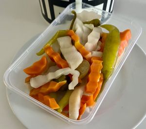 Pickle plate at Al Baghl Restaurant in Dubai
