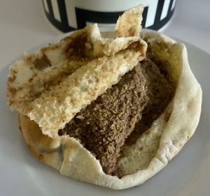 Foul sandwich  at Al Baghl Restaurant in Dubai