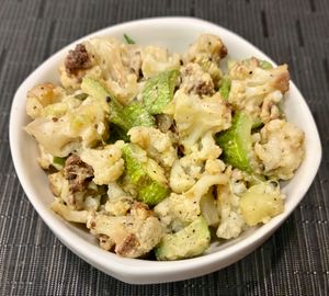 Roasted cauliflower with tahini  at The Talk Restaurant in Dubai