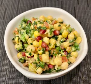Chickpea salad  at The Talk Restaurant in Dubai