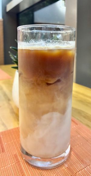 Iced oat latte  at The Talk Restaurant in Dubai