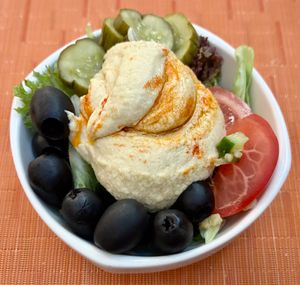 Hummus bowl  at The Talk Restaurant in Dubai