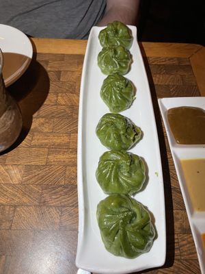 Spinach momos  at Annapurna Cafe in Seattle