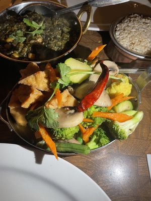 Monk stir fry  at Annapurna Cafe in Seattle