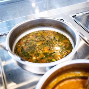 roasted veg and quinoa soup at Cafe Zupas in Lehi