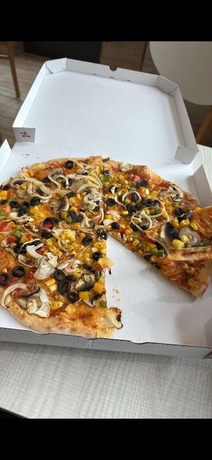 vegan pizza - veggie mix  at pizza KARAMBA in Olomouc