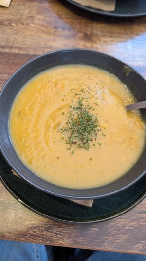 Parsnip soup at Fox William Coffee Shop & Cafe in Fort William