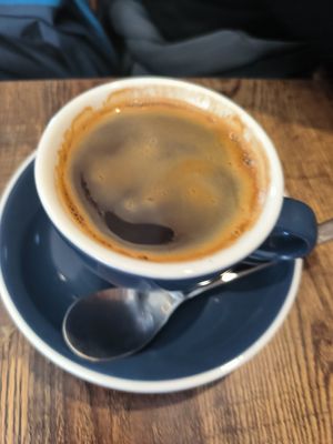 Long black at Fox William Coffee Shop & Cafe in Fort William