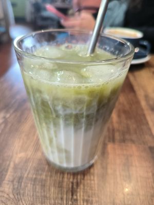 Soy iced matcha at Fox William Coffee Shop & Cafe in Fort William