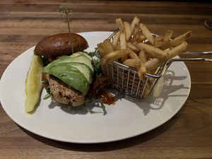 Gardein Grilled Chicken and Avocado Sandwich (no Swiss cheese, no aioli)  at Yard House in Orlando