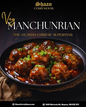 Crispy veggie balls tossed in bold Indo-Chinese flavors 🔥
Rich, glossy sauce with the perfect spicy-savoury kick  at Shaan Curry House in Ottawa