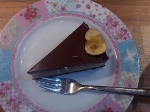 Banana-Chocolate-Vake (Vegan) at Crazy CupCake Cafe in Luzern