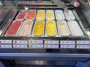 Sorbet selection  at Nyhavn 40 Kastbergs Is in Koebenhavn