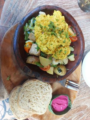 Breakfast pan at Kayu Cafe in 