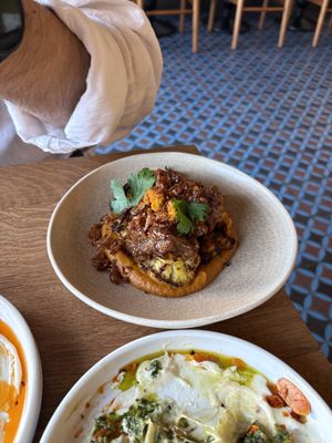 Cauliflower curry, raisin chutney  at Root Bath in Bath