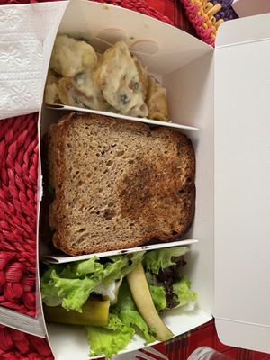 Gluten-free beet burger  at Bi Nevi Deli in Istanbul