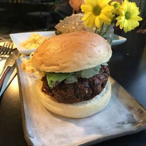 Seitan burger at Bi Nevi Deli in Istanbul