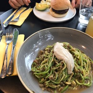 burger - noodle at Bi Nevi Deli in Istanbul