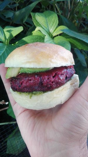 Delicious burger at Bi Nevi Deli in Istanbul