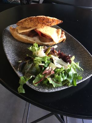 vegan sandwich at Bi Nevi Deli in Istanbul