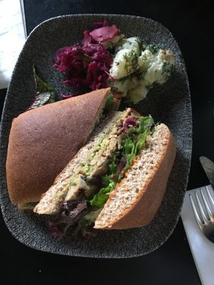 vegan sandwich at Bi Nevi Deli in Istanbul