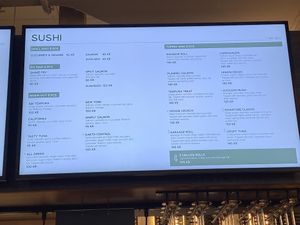 Menu 1  at Sushi Market in Koebenhavn