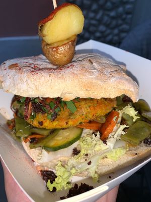 hamburger vegano:) at Genuino in Trieste