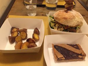 Vegan burger at Genuino in Trieste