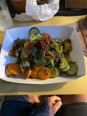 vegan plate at Genuino in Trieste