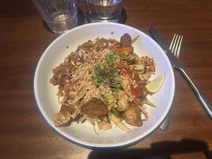 Pad Thai tofu   at King CookDaily in London