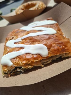 Herb pie at Crumberry Plant-based Cafe in Rodos