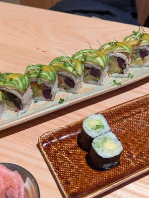 Avocado maki & Midori Dragon Rolls  at Umi in Edinburgh