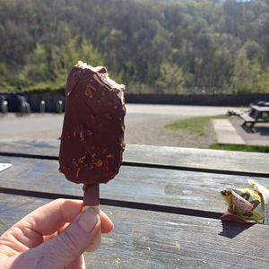 A very welcome Ice-cream half way through bike ride at The Refreshment Room in Buxton
