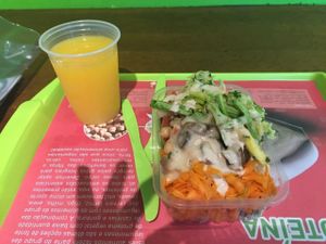 Falafel with salad. at Maoz in Sao Paulo