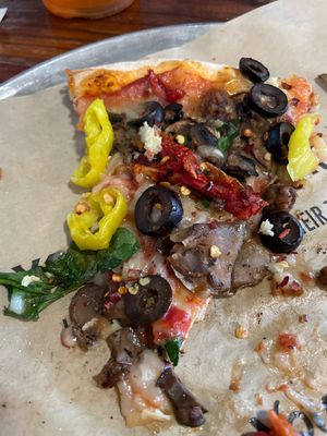 Cheese is oily and sticky at Your Pie in Savannah