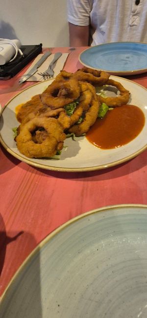 Onion rings at Juanita Mumbai in Lanzarote