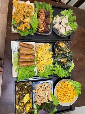 Tray food at Mộc Gia Vegan in Ha Noi