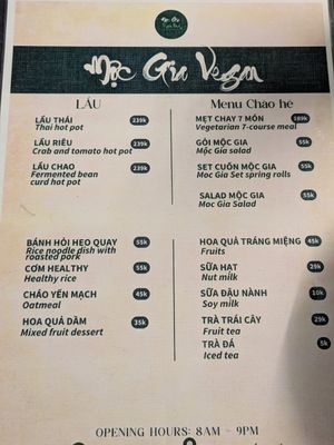  at Mộc Gia Vegan in Ha Noi