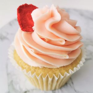 Strawberry Vanilla Cupcake  at Ruby's of London in South East London