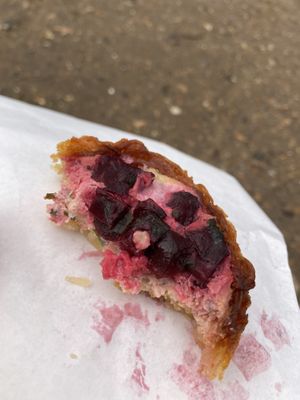 Beetroot quiche at Ruby's of London in South East London