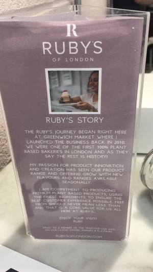   at Ruby's of London in South East London