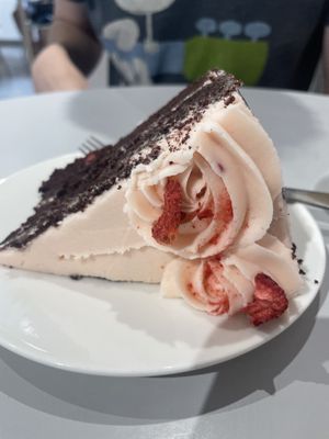 Strawberry chocolate cake  at Ruby's of London in South East London