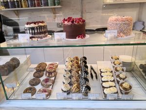 Cake selection at Ruby's of London in South East London